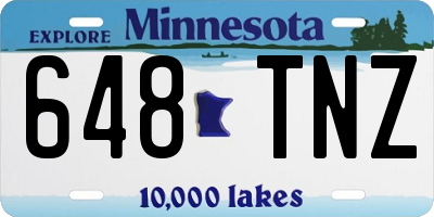 MN license plate 648TNZ
