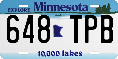 MN license plate 648TPB