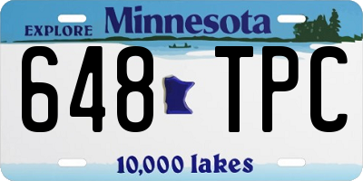 MN license plate 648TPC