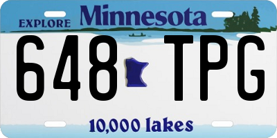 MN license plate 648TPG