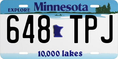 MN license plate 648TPJ
