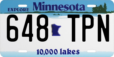 MN license plate 648TPN