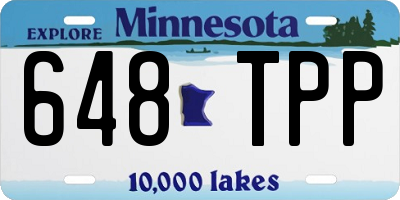 MN license plate 648TPP