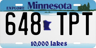 MN license plate 648TPT
