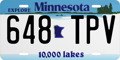 MN license plate 648TPV