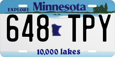 MN license plate 648TPY