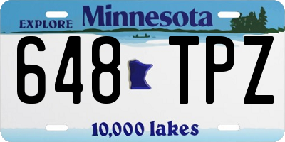 MN license plate 648TPZ