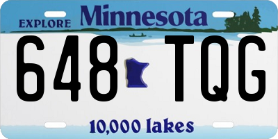 MN license plate 648TQG