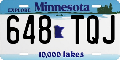 MN license plate 648TQJ