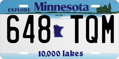 MN license plate 648TQM