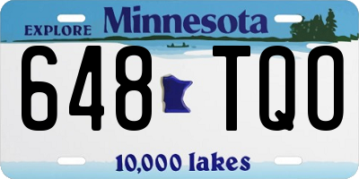 MN license plate 648TQO