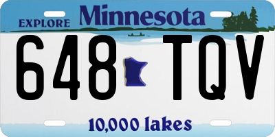 MN license plate 648TQV