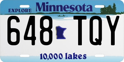 MN license plate 648TQY