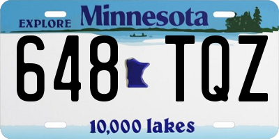 MN license plate 648TQZ