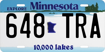 MN license plate 648TRA