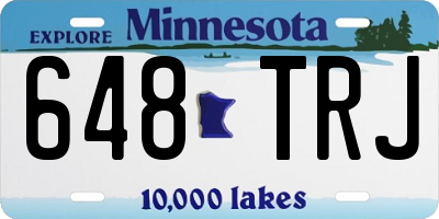 MN license plate 648TRJ