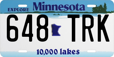 MN license plate 648TRK