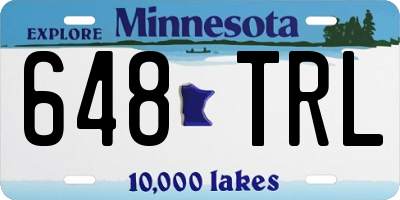 MN license plate 648TRL