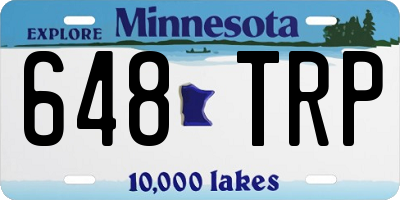 MN license plate 648TRP