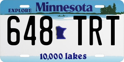 MN license plate 648TRT