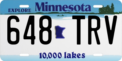 MN license plate 648TRV