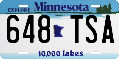 MN license plate 648TSA