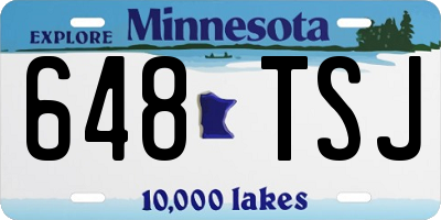 MN license plate 648TSJ