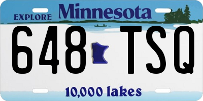MN license plate 648TSQ