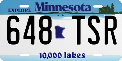 MN license plate 648TSR