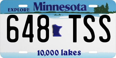 MN license plate 648TSS