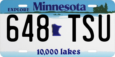 MN license plate 648TSU
