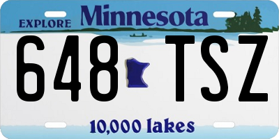 MN license plate 648TSZ