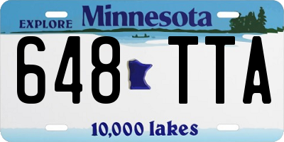 MN license plate 648TTA