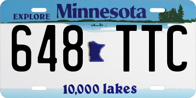 MN license plate 648TTC