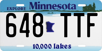 MN license plate 648TTF
