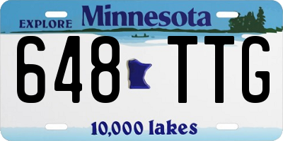 MN license plate 648TTG