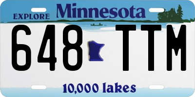 MN license plate 648TTM