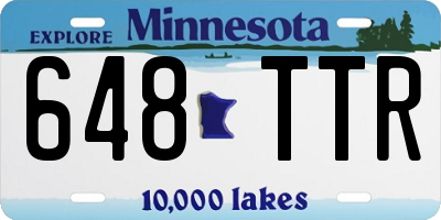 MN license plate 648TTR