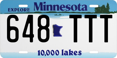 MN license plate 648TTT