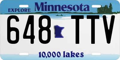 MN license plate 648TTV