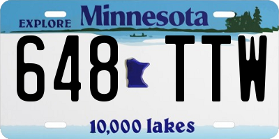 MN license plate 648TTW