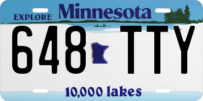 MN license plate 648TTY
