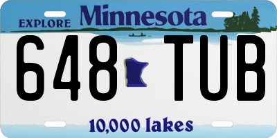 MN license plate 648TUB