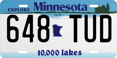 MN license plate 648TUD