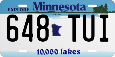 MN license plate 648TUI
