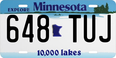 MN license plate 648TUJ