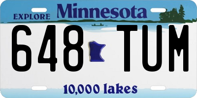 MN license plate 648TUM