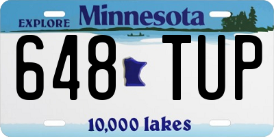 MN license plate 648TUP