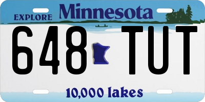 MN license plate 648TUT