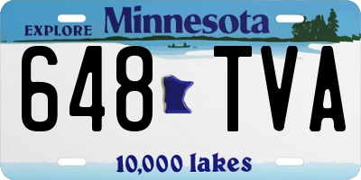 MN license plate 648TVA